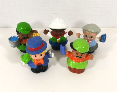 Fisher Price Little People Lot of 5 Figures 2001 2004 2011 Zoo Keeper Grandpa++