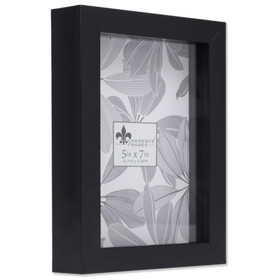 Lawrence Frames Shadow Box Frame, 5x7, Black - 785057 5 x 7 inches,