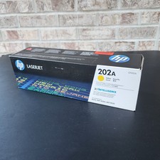 New Genuine HP Genuine LaserJet CF502A Yellow 202A Toner Cartridge Ink Sealed