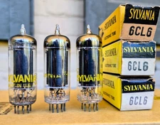3 pieces NOS in box  NIB Sylvania 6CL6 Power Tubes