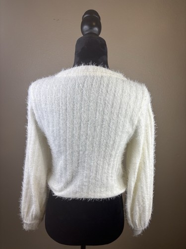 Altar’d State Beige Ribbed Balloon Sleeve Elastic Waist Sweater Size XS EUC - Picture 3 of 8