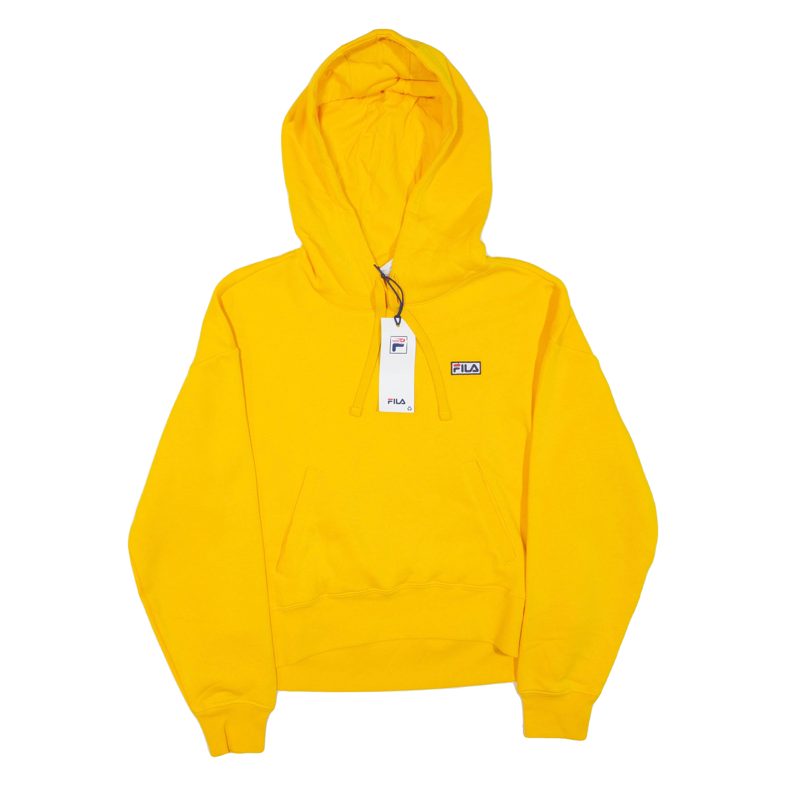 FILA Cropped Felpa Donna Giallo con Cappuccio S