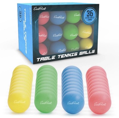 EastPoint 36 Pack 1-Star 40mm Multi-Color Table Tennis Balls NEW!