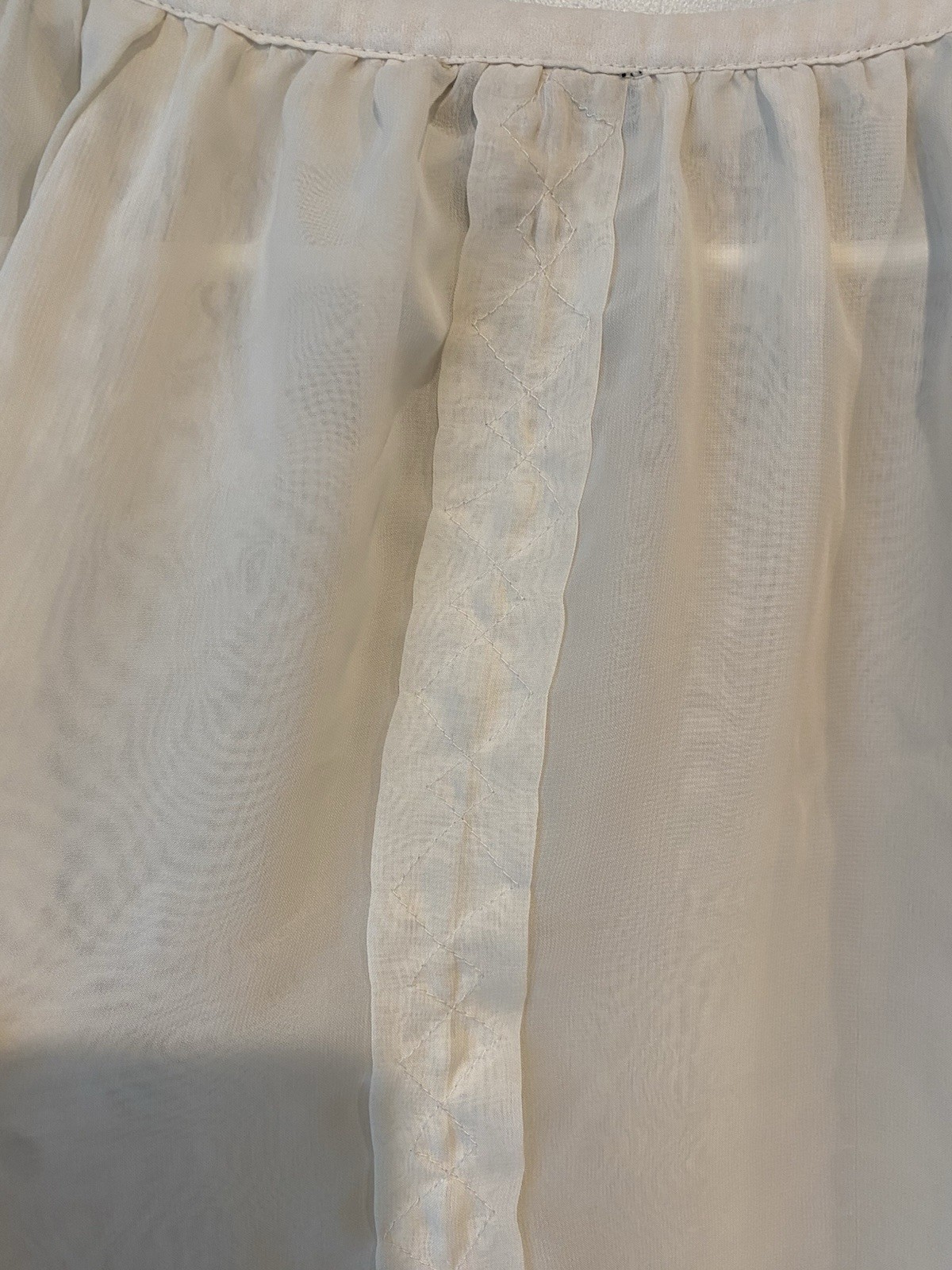 VTG Grace Elements Ivory Blouse Button Front Plea… - image 5