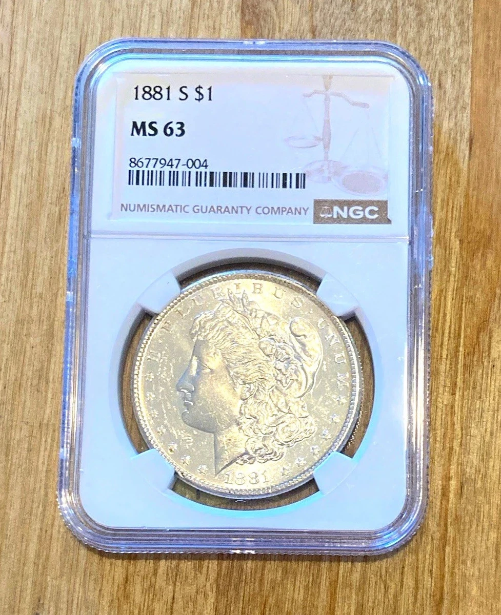 25+ MS 63 Graded 1881 Year Morgan US Dollars (1878-1921) for sale