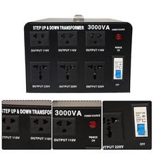 Step Up/Down 110-120V to 220-240V Converter 3000W Voltage Transformer New