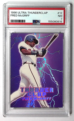 1996 Fleer Ultra Fred McGriff #12 Thunderclap Braves PSA 7 HOF
