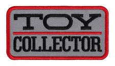 Toy Collector Embroidered Patch Gray/Dark Red Iron-On Sew-On Backpack Bag Jacket