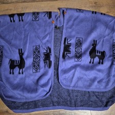 Tejidos Ruminahui Wool Poncho Shawl Southwestern Heavy Llama Sweater No Size