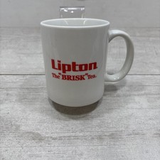 Vintage Lipton The Brisk Tea Coffee Tea Mug 60&rsquo;s Advertising Collectible Rare