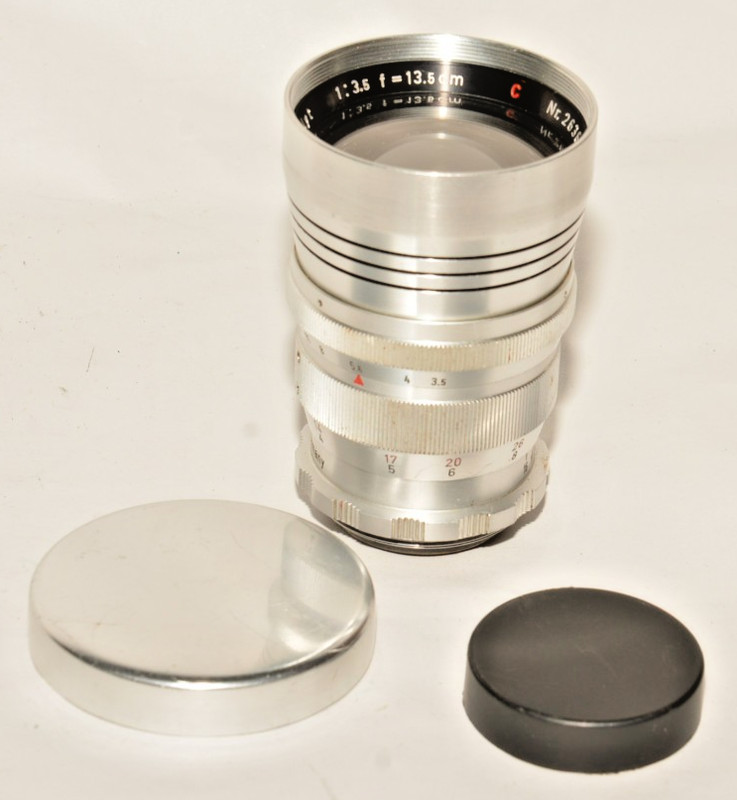 VINTAGE LENS ENNA-WERKE TELE ENNALYT 135mm, f3.5 LTM LEICA SCREW MOUNT