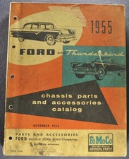 1955 Ford Car Chassis Parts Catalog Book Fairlane Mainline Thunderbird Original 1955 Ford Car Chassis Parts Catalog Book Fairlane Mainline Thunderbird Original