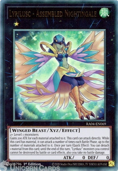 RA04-EN069 Lyrilusc - Assembled Nightingale : Ultimate Rare 1st Edition Mint YuG