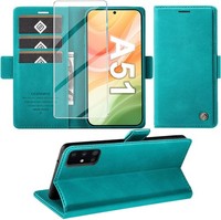 HüLle FüR Galaxy A51 Leder Wallet Mit Kartenfach Standfunktion Flip Case Cover