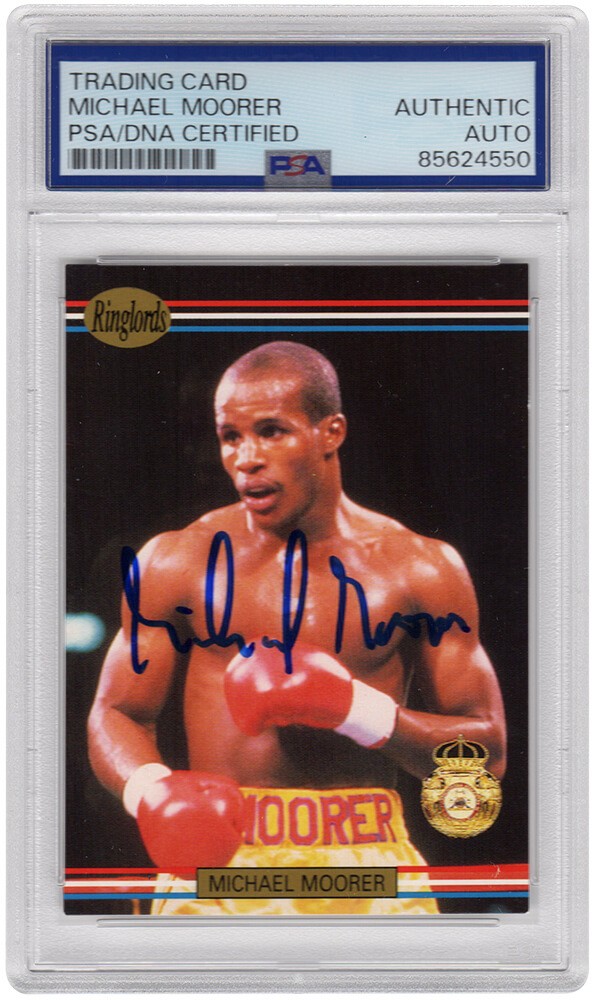 Michael Moorer Signed 1991 Ringlords Boxing Card #14 - (PSA Encapsulated)