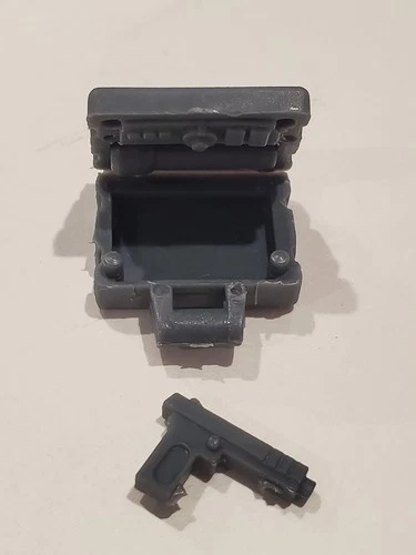 TMNT weapons lot 1988 April O'Neil case and pistol Playmates Toys vintage