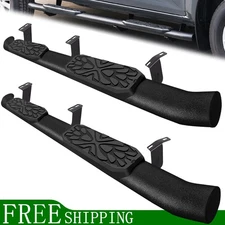 Fit 05-23 Toyota Tacoma Double Cab 3.5" Oval Tube Rail Bar Running Board