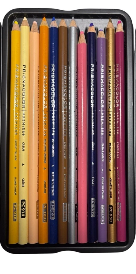 Prismacolor Premier цветные карандаши 36 карат жестяная банка плюс 3 металлические точилки - Изображение 4 из 4