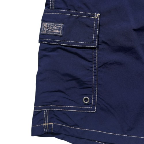Polo Ralph Lauren Mens Swim Trunks XXL Blue Red Cargo Board Shorts Mesh Lined - Picture 6 of 7