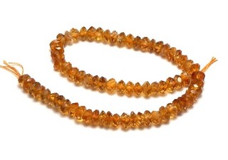 CITRINE Faceted Rondelle Beads 4.5mm AAA NATURAL 6.5" Strand