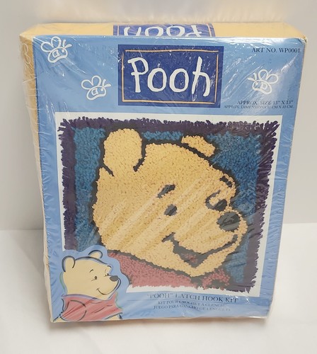 Winnie The Pooh Latch Hook Kit CARON WP0014 13”x13” Arts & Crafts Smiling Pooh