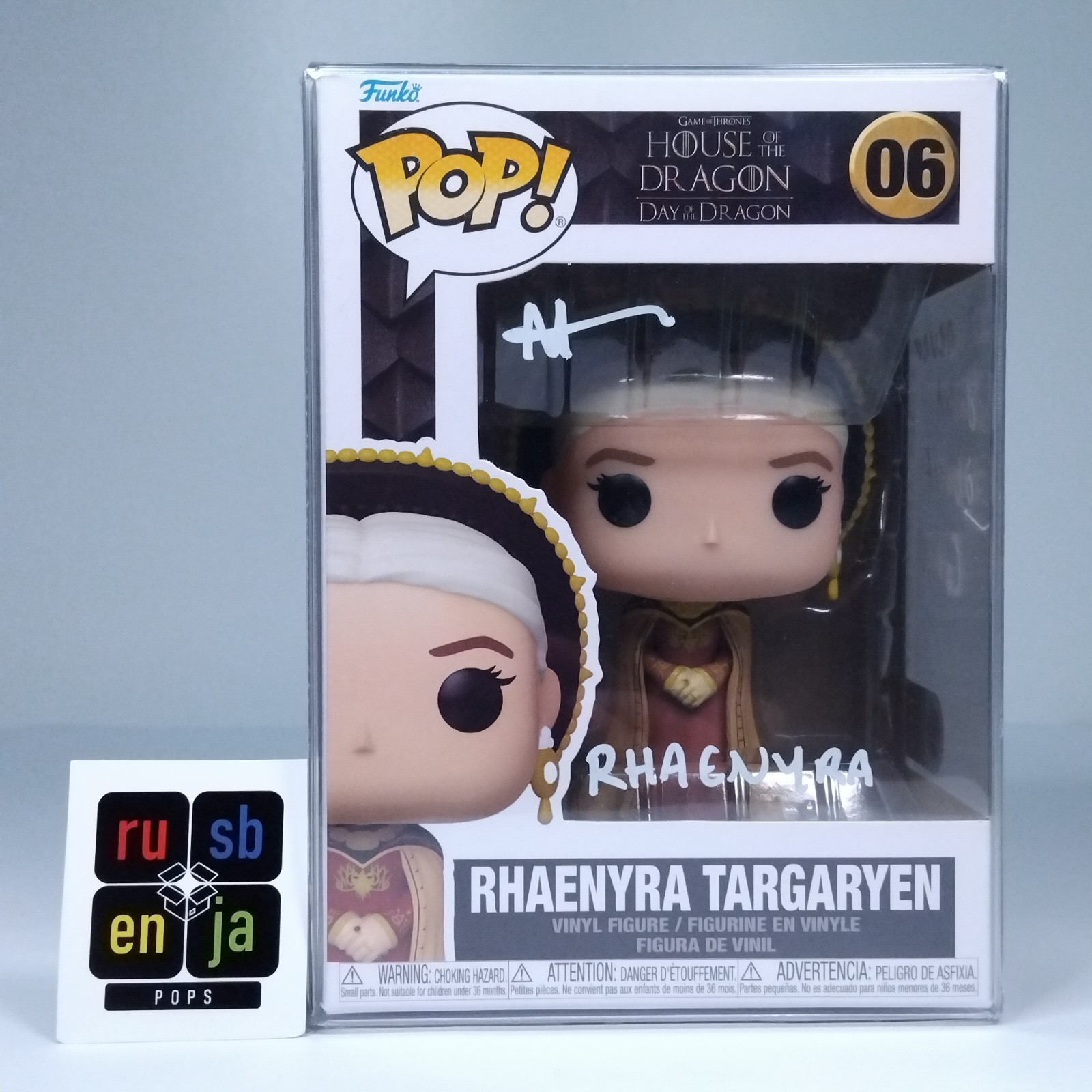 Funko Pop! Casa del Dragón Rhaenyra Targaryen Firmado Citado Milly Alcock Certificado de Autenticidad #06