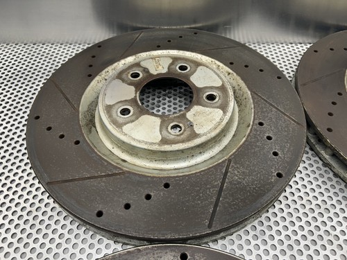 2008-15 MITSUBISHI EVOLUTION X PowerStop Brake Disc Rotors Front + Rear EVO 10 - Picture 5 of 11