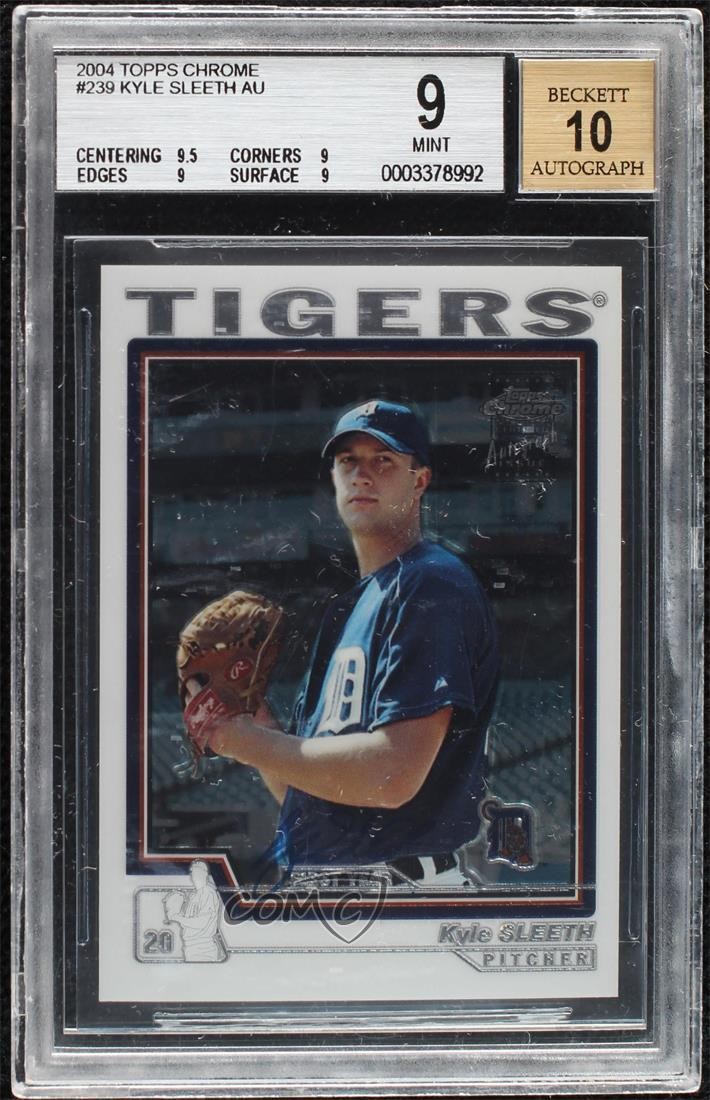 2004 Topps Chrome Kyle Sleeth #239 Rookie Auto RC 0a2