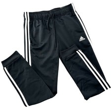 ADIDAS Women's S Black 3 Stripe Tricot Track Pants NWT Slim Fit Straight Leg
