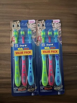Oral-B Kids Toothbrush Extra Soft Total 6 Brushes  (Pack of 2)