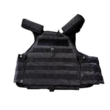Plate Carrier  Tactical Molle Vest Black Adjustable M-XXL  BRAND:Pepperball