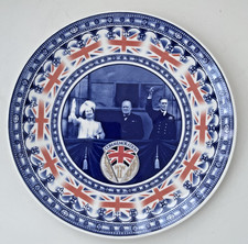 Wedgewood Royal Mail WW2 VE Day Royal Family & Churchill Commemorative Plate
