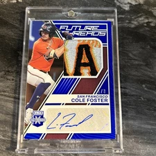 2023 Panini Elite FTS-CF Cole Foster Future Threads Patch AUTO Blue #1/3 Giants