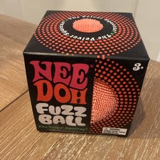 Nee Doh Needoh Fuzz Ball Velvet Squeeze Stress Fidget Sensory TikTok Orange