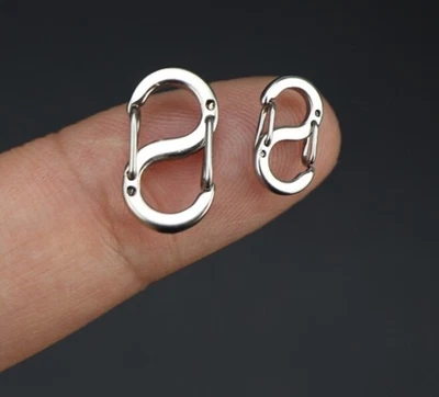 Titanlegierung hängende Schnalle EDC 8-Form S-Form Hakenverschluss für Schlüsselanhänger Ring - Bild 1 von 4