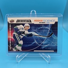 QUINN HUGHES ROOKIE 2019-20 Upper Deck Credentials Rookie Science #RS-15 Canucks