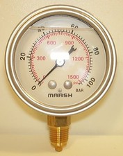 70 BAR 63mm STEM PRESS GAUGE P040701