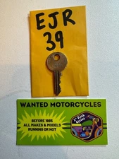 TRIUMPH NORTON UNION MOTORCYCLE KEY GENUINE ENGLAND ORIGINAL OEM PRE CUT # EJR39
