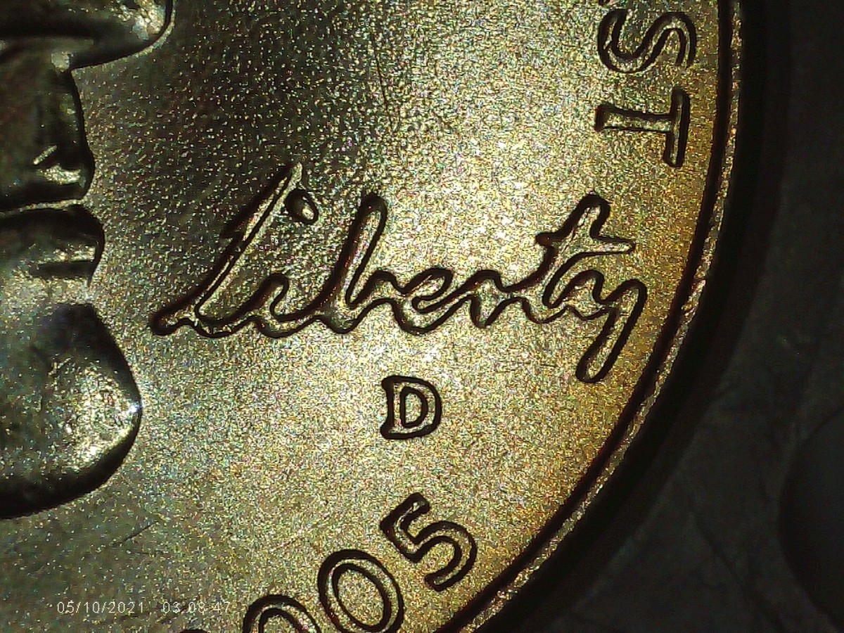 2005-D Jefferson nickel Double-Speared Bison Die Gouge DDO rare 5c