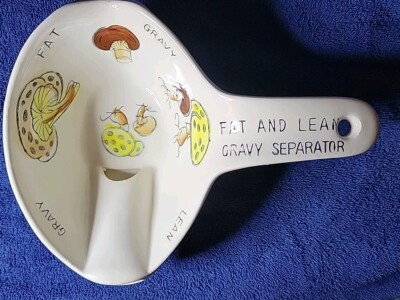 Vintage 1960s Mushroom No-Drip Gravy Fat Separator Ceramic Drip-Proof