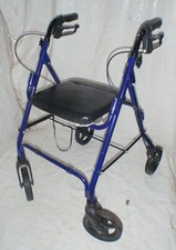 Invacare 4 Wheel Walker w Seat  Brakes