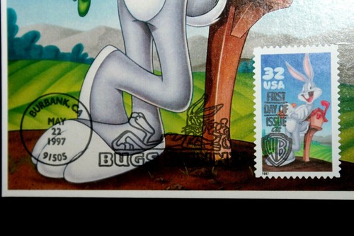 Scott #3137 Bugs Bunny First Day Souvenir Book 2 - 32c Panes & FDC Card NEW 1997 - Picture 4 of 10