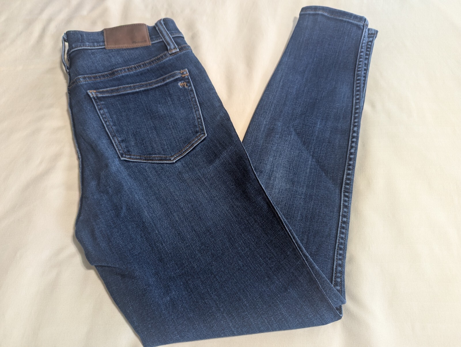 Madewell Womens Dark Wash High Rise Skinny Jeans Size 26 10 Inch EUC