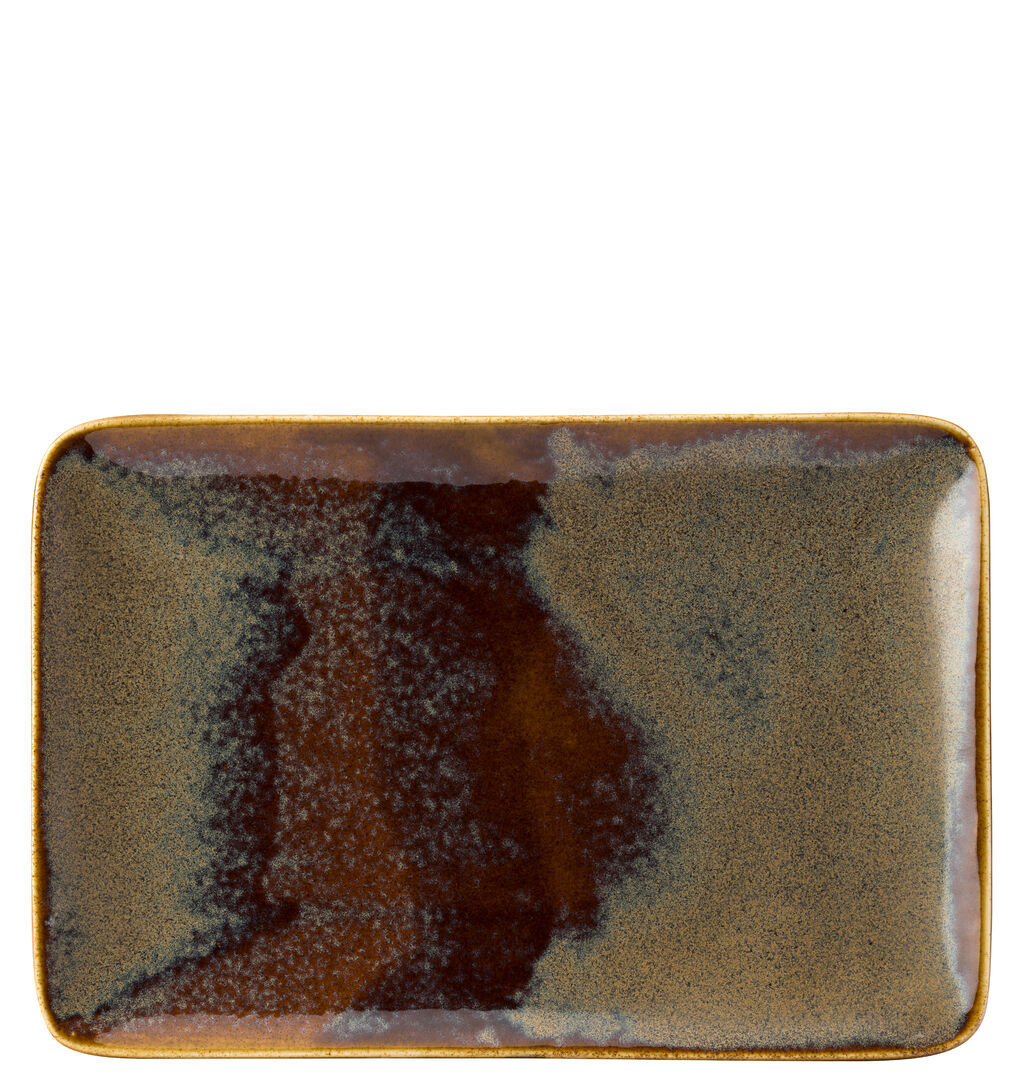 Murra Toffee Porcelain Platter Rectangular Serving Trays 30 X 20Cm Pack Of 6