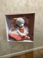 Doudou Et Compagnie Paris Soft Plush Kitty Cat Security Blanket Baby Lovey - HTF