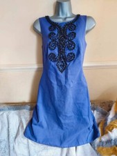 Monsoon Sleeveless Purple Beaded dress Size 8 BNWT