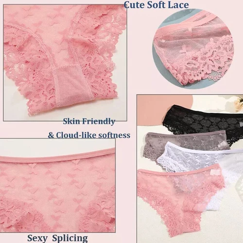 Mode Damen Hipster Slips Spitze Dessous Damen durchsichtig Höschen - Bild 12 von 16