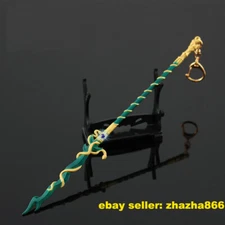 1/12 Scale 8.66'' Green Snake Spear Lance Halberd For 6'' Action Figure Custom