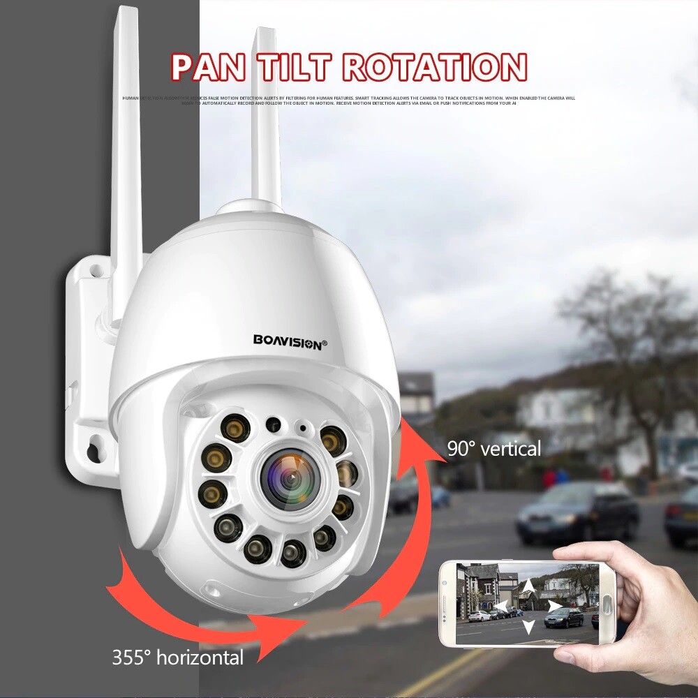 Motion tracking WiFi PTZ Speed Dome CCTV Camera 1080P Full HD Security IP  IR Cam