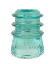 Vintage Hemingray Blue Glass Telegraph Line Insulator Patented May 2 1893